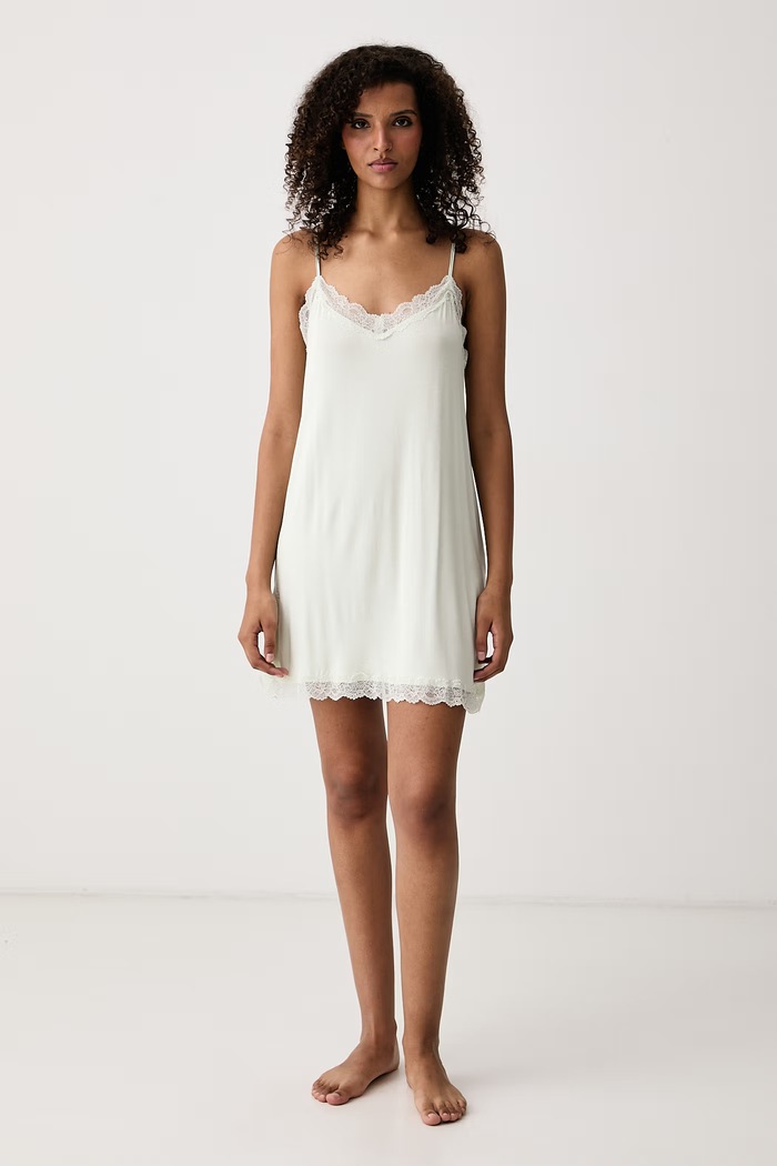 women'secret Koszula nocna damska z wiskozą 4854049 zielony AW26