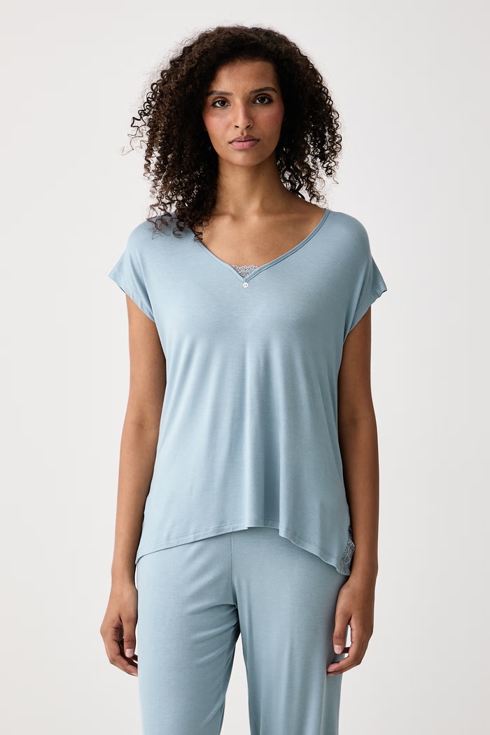 women'secret Dvoudílné pyžamo dámské s viskózou 4754190 modrá AW26