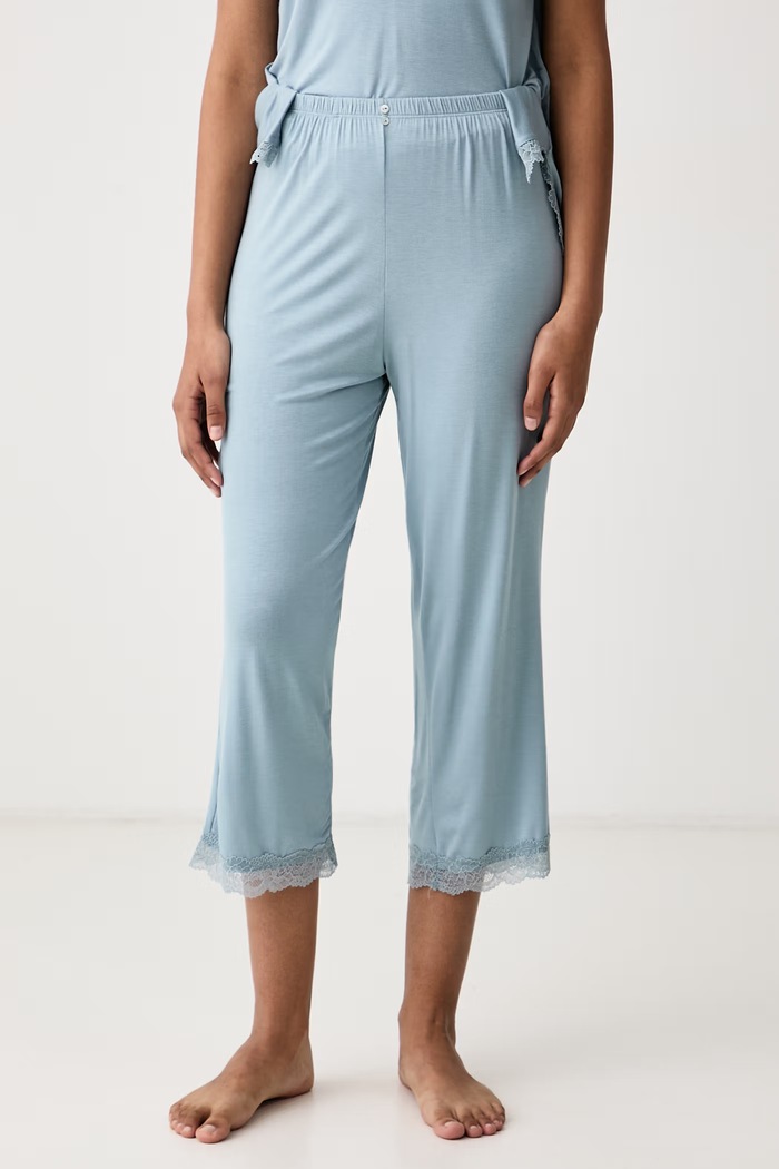 Oblečení women'secret Dvoudílné pyžamo dámské s viskózou 4754190 modrá