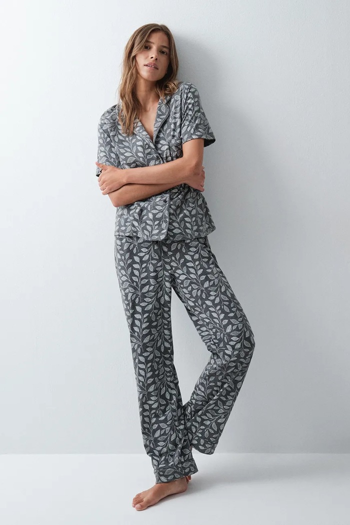 women'secret Piżama dwuczęściowa damska szary 3794106