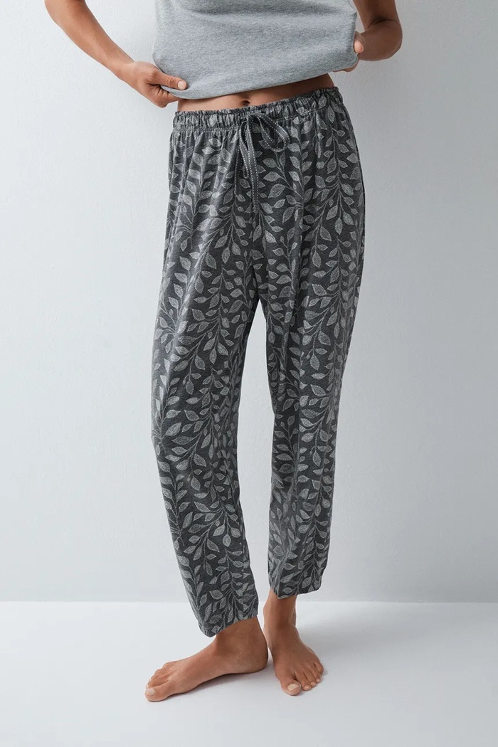 women'secret Spodnie piżamowe damskie z bawełną szary 3704537