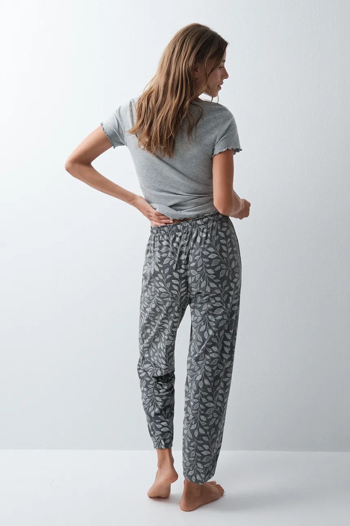 Odzież women'secret Spodnie piżamowe damskie z bawełną 3704537 szary