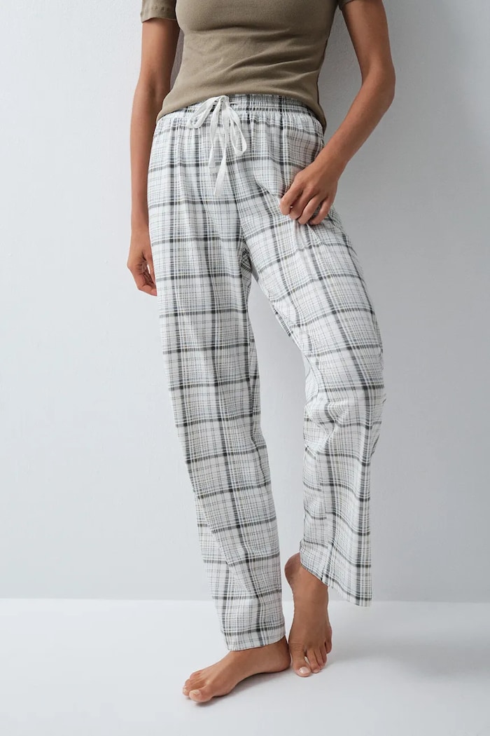 women'secret Spodnie piżamowe damskie bawełniane beżowy 3704536