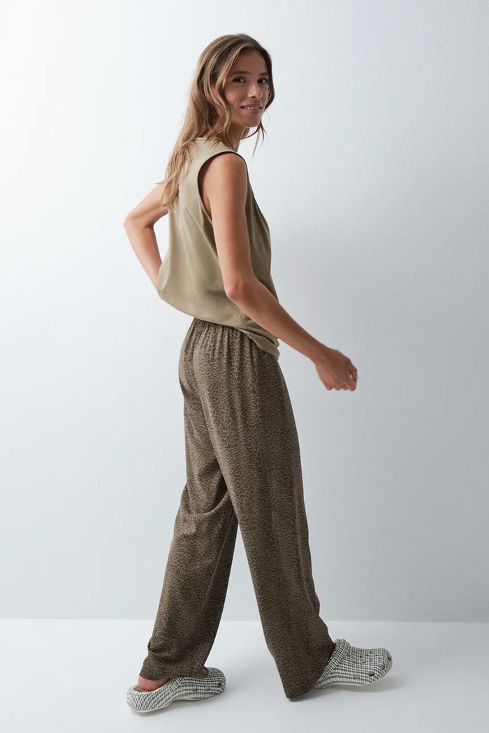 Odzież women'secret Spodnie piżamowe damskie z wiskozy 3704553 zielony