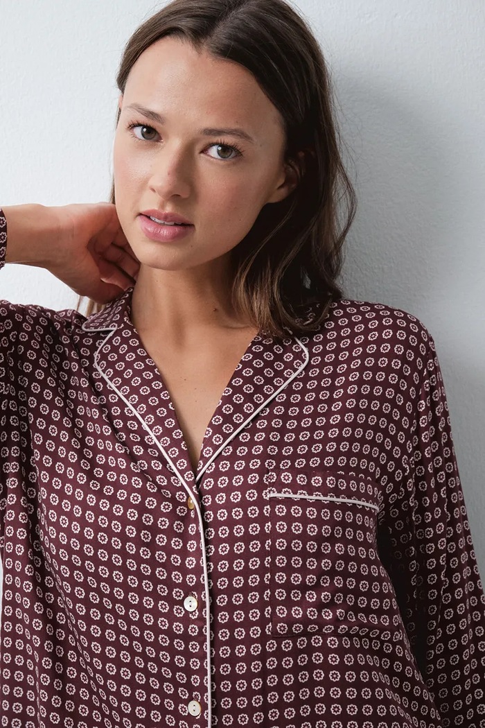 Piżama dwuczęściowa damska z wiskozy women'secret 2544856 bordowy