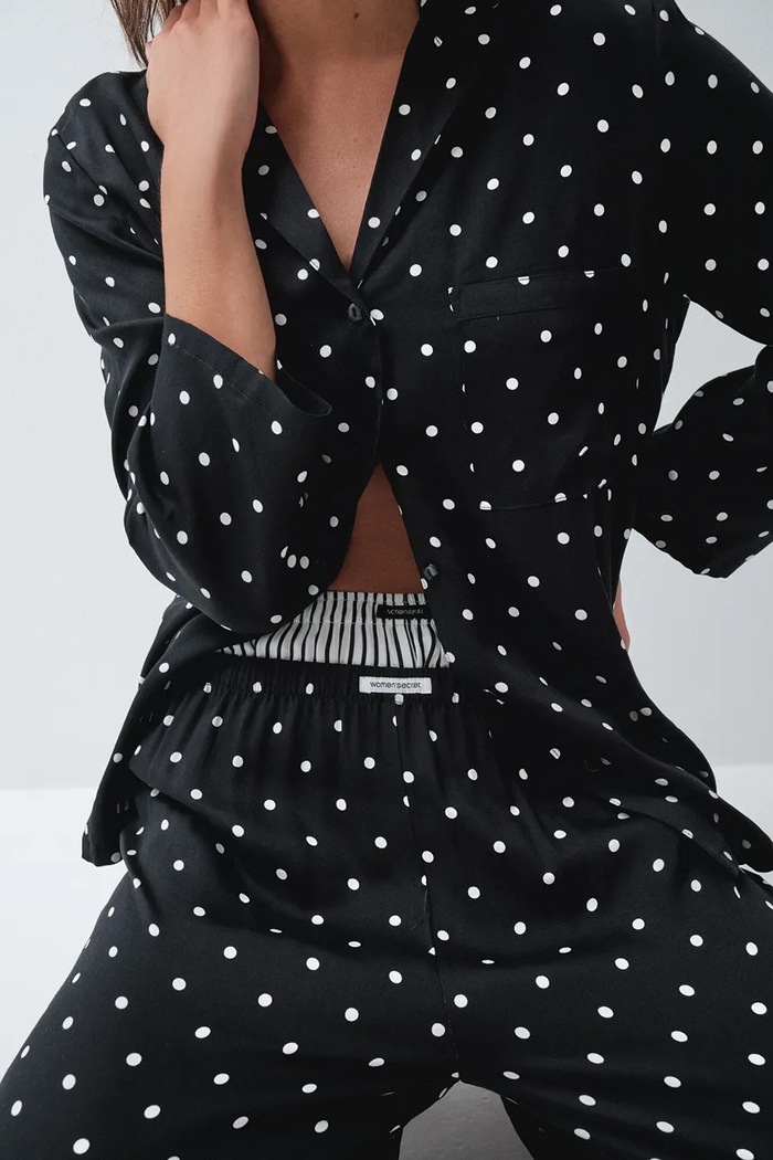 Piżama dwuczęściowa damska z wiskozy women'secret 2544853 czarny