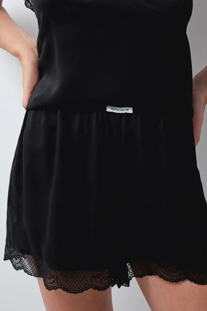 Odzież women'secret Piżama dwuczęściowa damska z wiskozą 2544855 czarny