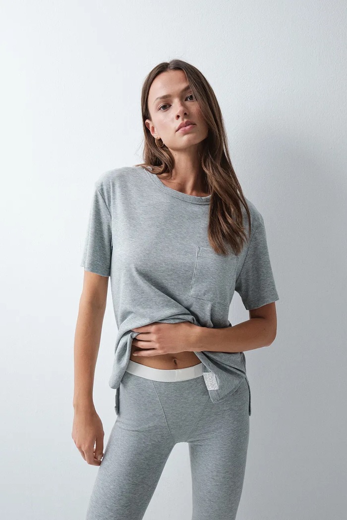 Odzież women'secret Piżama dwuczęściowa damska z modalem 4754187 szary