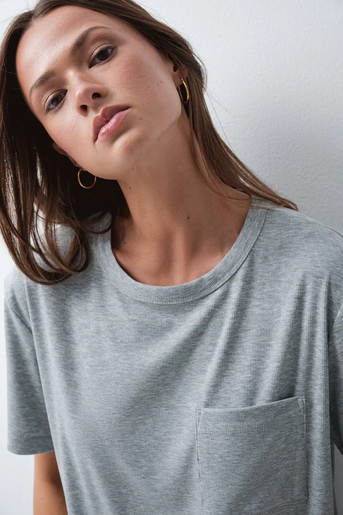 Piżama dwuczęściowa damska z modalem women'secret 4754187 szary