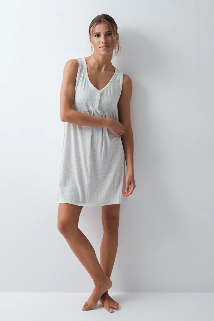 women'secret Koszula nocna damska szary 4364653