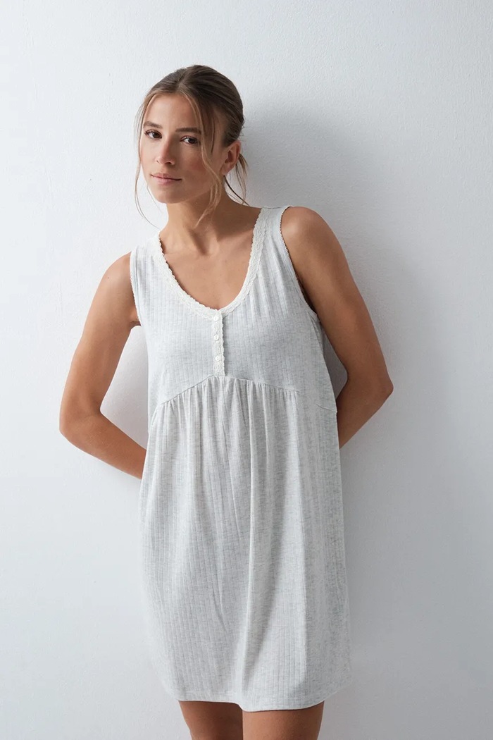 Odzież women'secret Koszula nocna damska 4364653 szary