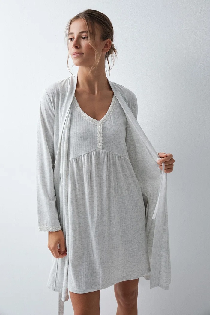 Odzież women'secret Szlafrok damski 4684176 szary