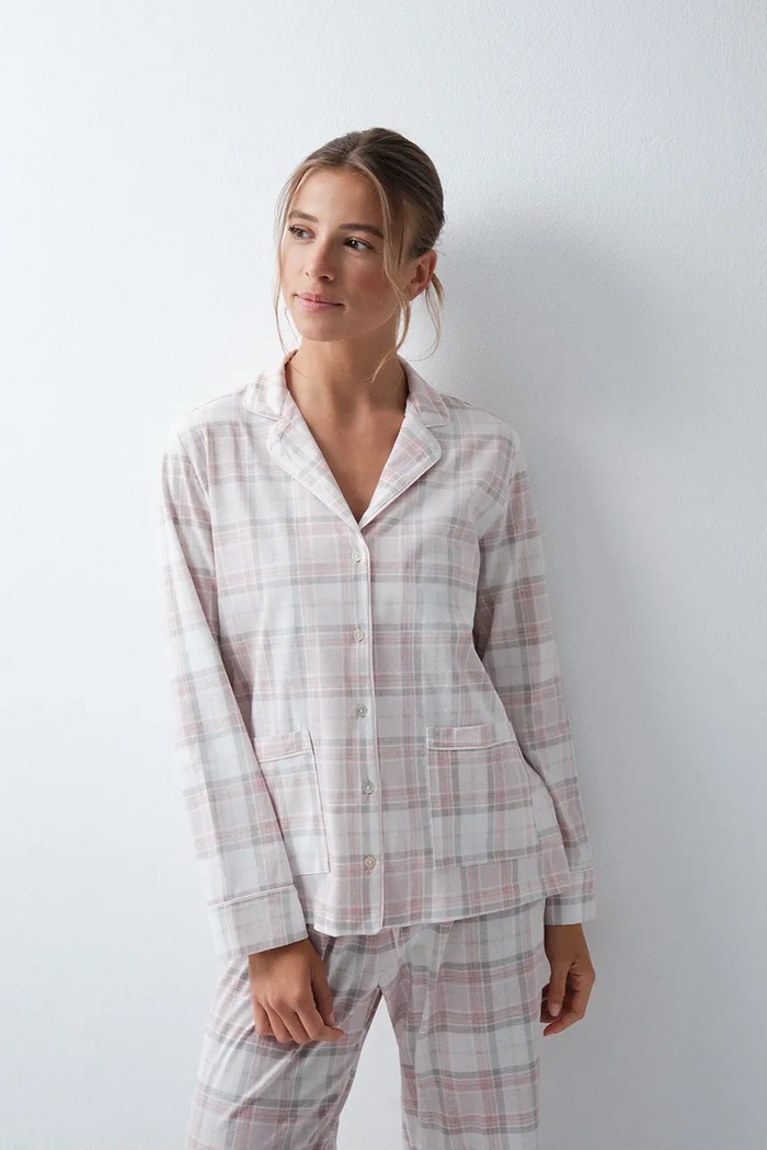Odzież women'secret Piżama damska bawełniana 3594743 beżowy