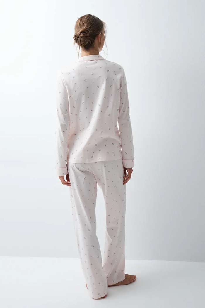 women'secret Piżama dwuczęściowa damska z bawełną 3594742 różowy AW26
