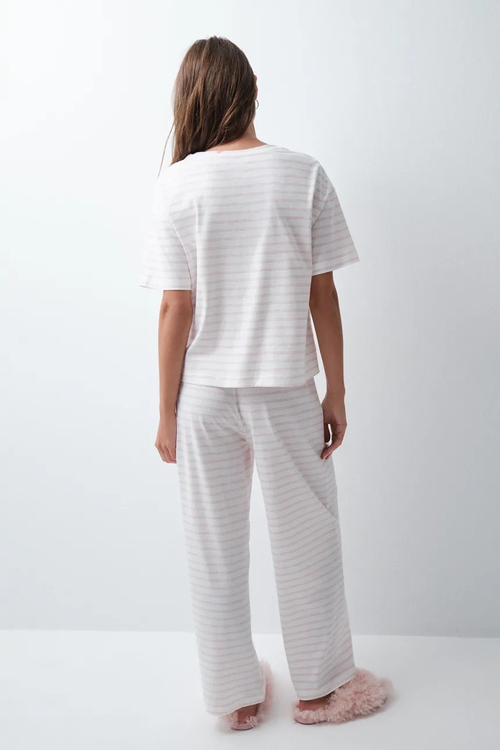 women'secret Piżama dwuczęściowa damska bawełniana 3594748 beżowy AW26