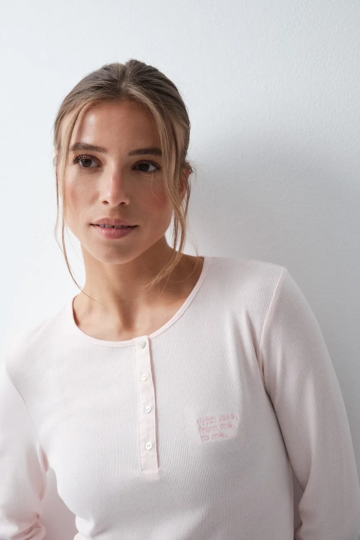 Piżama dwuczęściowa damska z bawełną women'secret 3594739 beżowy