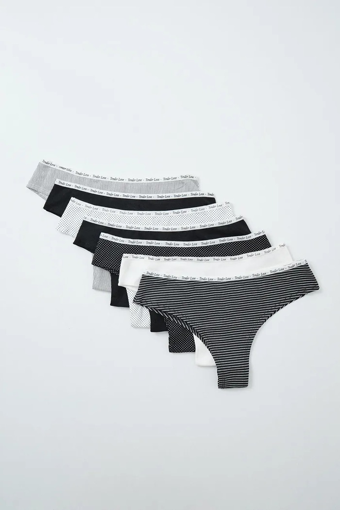 women'secret Brazyliany damskie bawełniane z elastanem 7-pack multicolor 4934583
