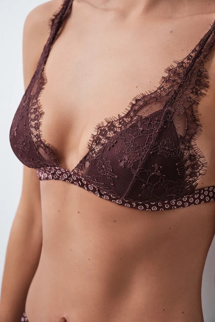 Biustonosz trójkątny women'secret 4024394 bordowy