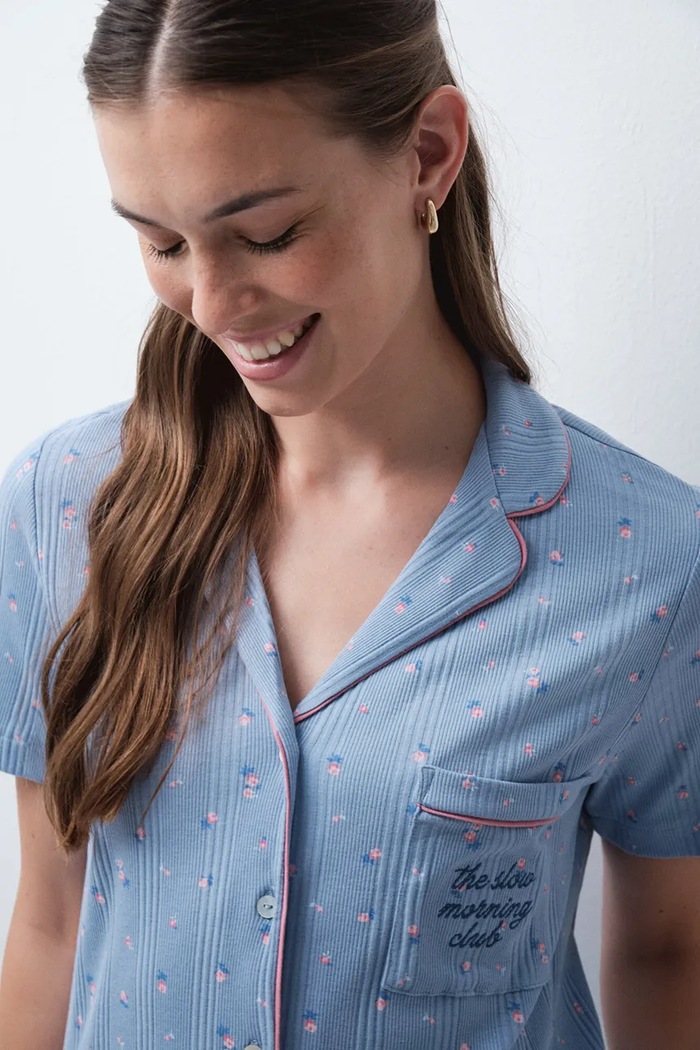 Piżama dwuczęściowa damska z bawełną women'secret 3134059 niebieski