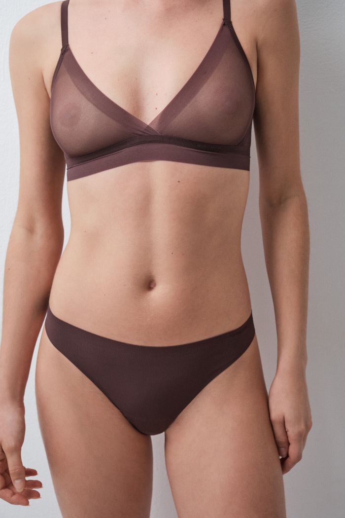 women'secret Figi damskie brązowy 4214305