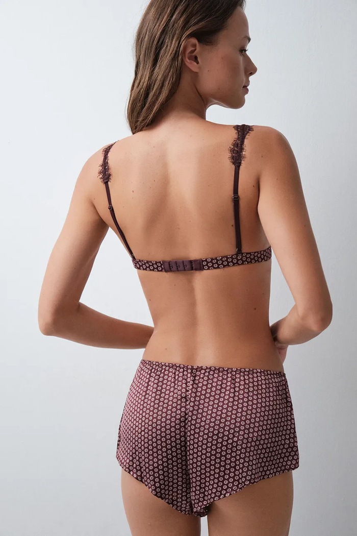Odzież women'secret Bokserki luźne damskie 4214278 bordowy