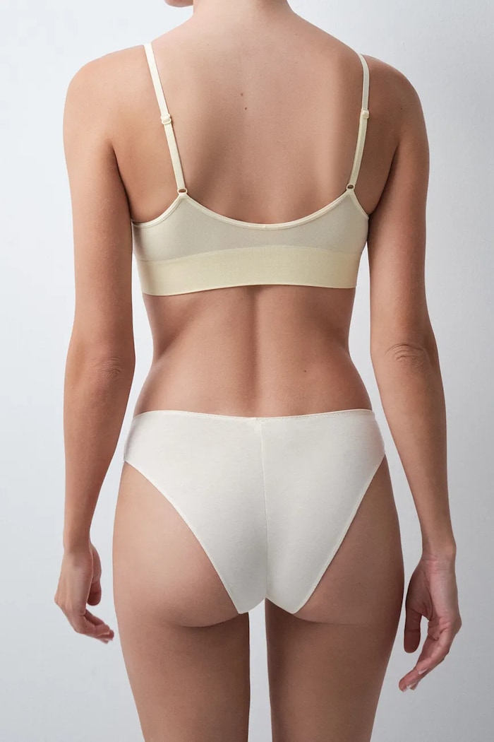 women'secret Figi damskie z bawełną 3-pack 4934590 beżowy AW26