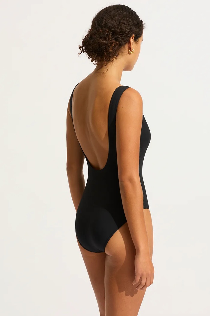 Seafolly strój kąpielowy jednoczęściowy damski DD 11098DD942 czarny AW26
