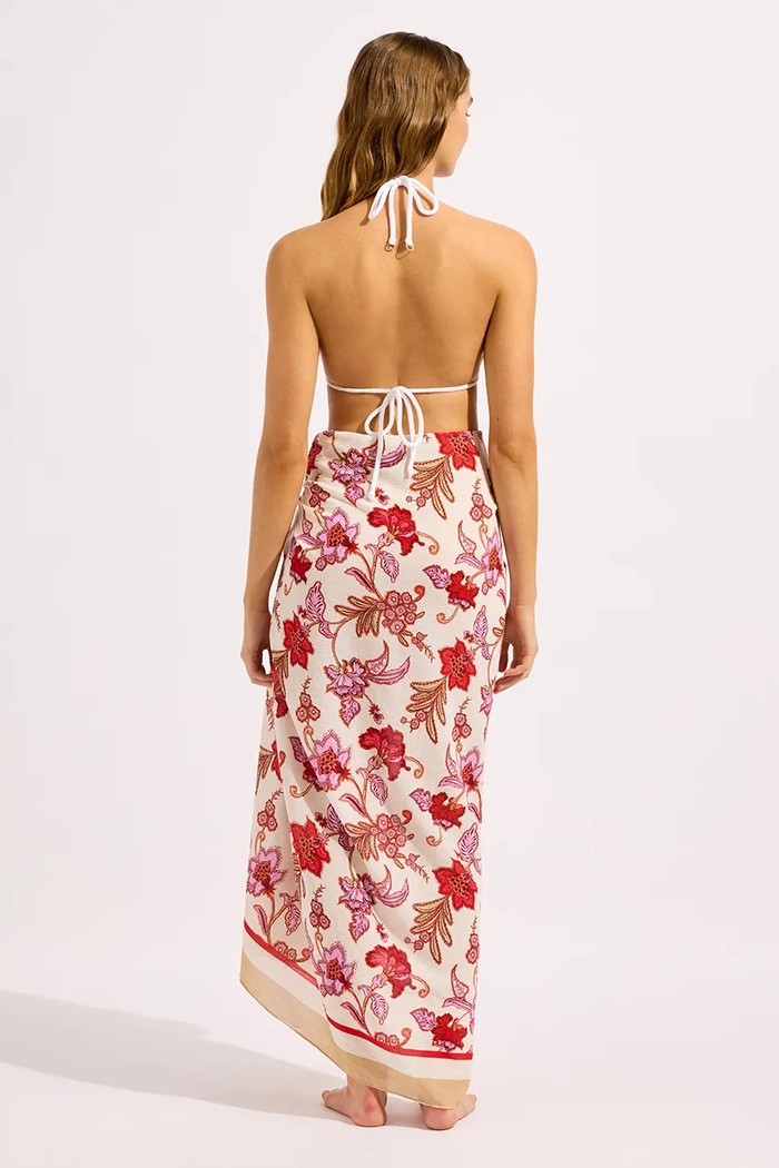 Seafolly pareo damskie Summer Chintz Sarong 55776.SG różowy AW26
