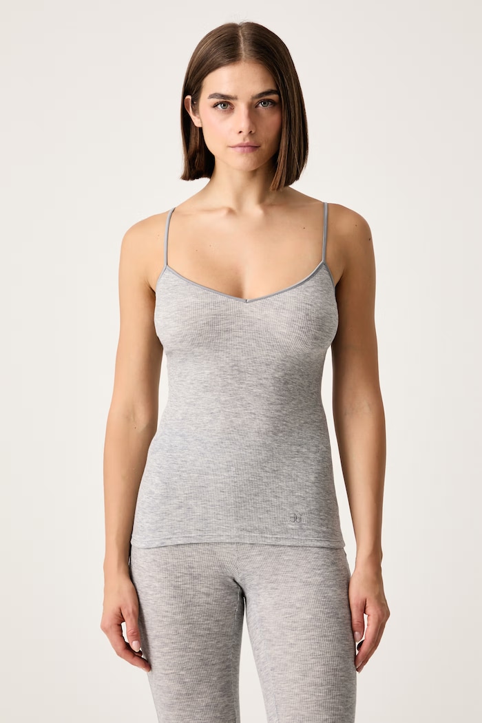 Chantelle Top bieliźniany damski z wełną Warm Radiance szary C1B8I4