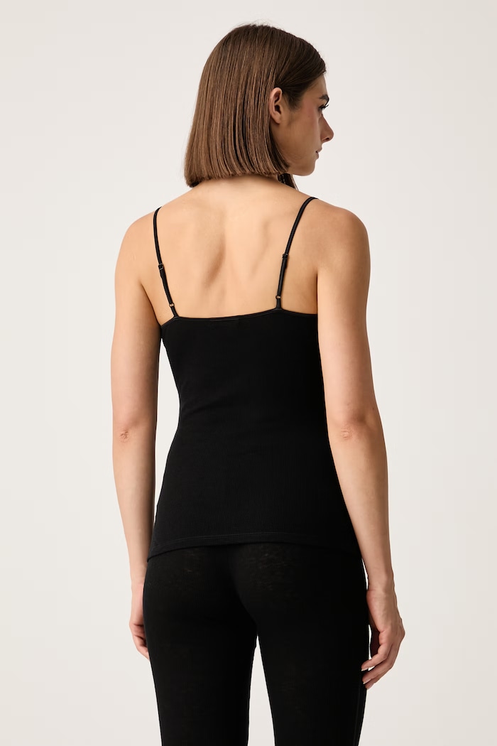 Odzież Chantelle Top bieliźniany damski z wełną Warm Radiance C1B8I4 czarny