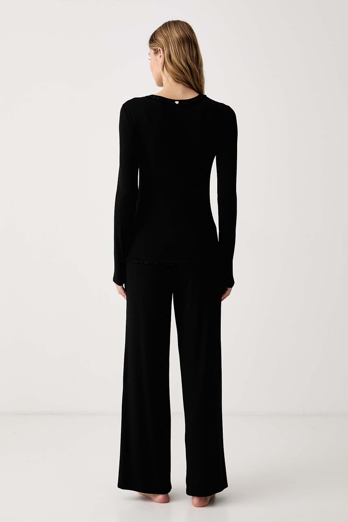 Twinset Pižama ženska z lyocellom 262LI2SAA črna AW26