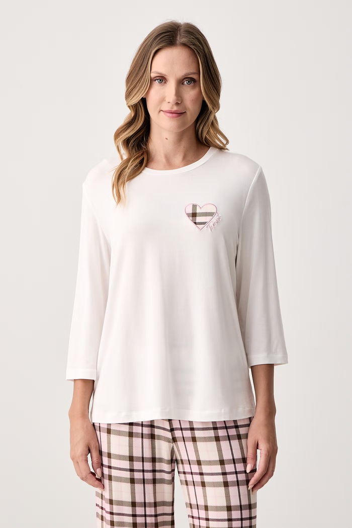 Twinset Dvodelna pižama ženska z modalom 262LI2PAA bela AW26
