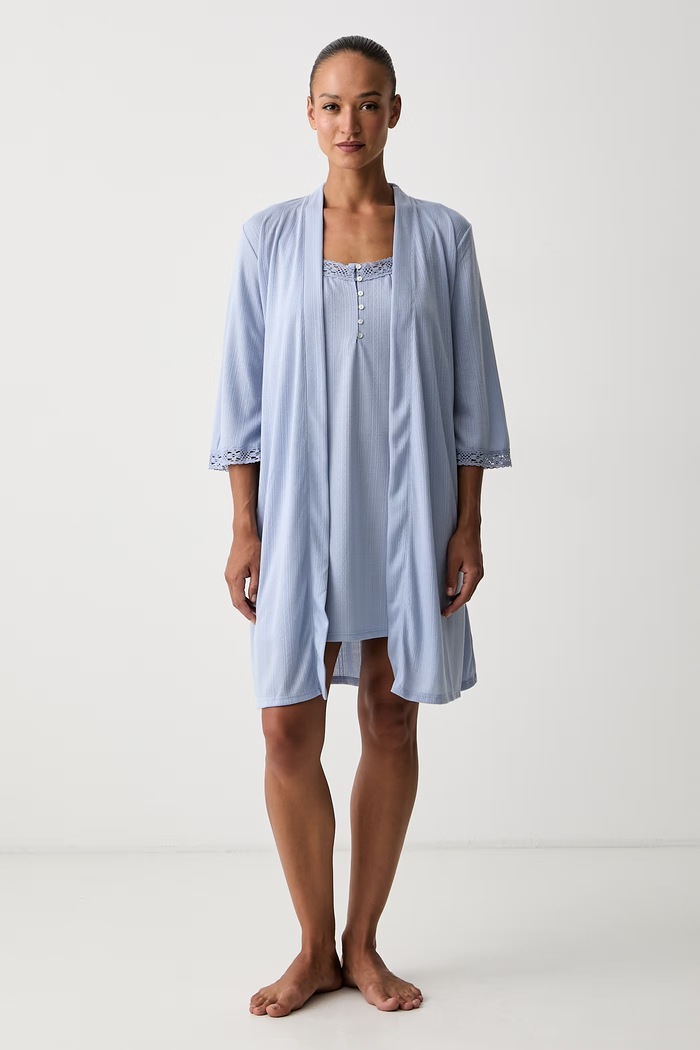 women'secret župan dámský z viskózy 2174167 modrá AW26