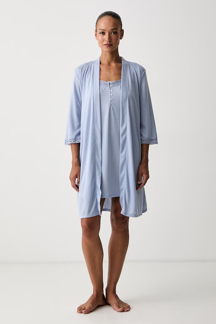 women'secret župan dámský z viskózy 2174167 modrá AW26