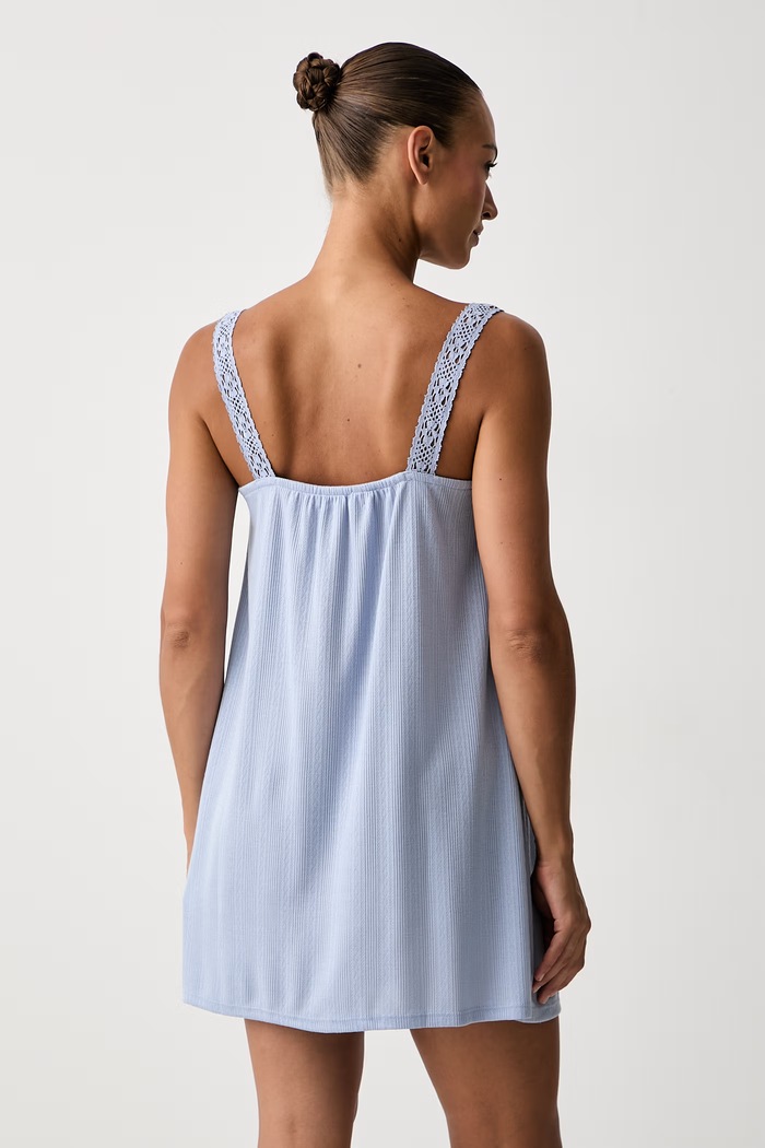 Odzież women'secret koszula nocna damska z wiskozą 3634156 niebieski