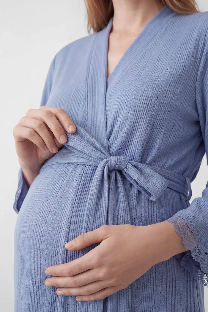 women'secret ρόμπα/μπουρνούζι γυναικεία με βισκόζη μπλε 2174165