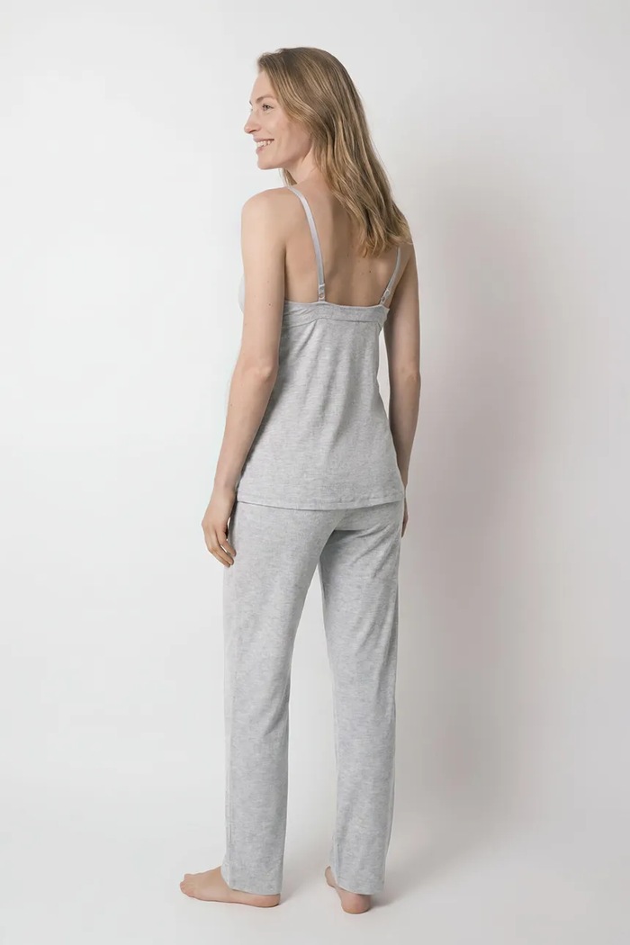 women'secret piżama dwuczęściowa damska z wiskozą 4464358 szary AW26