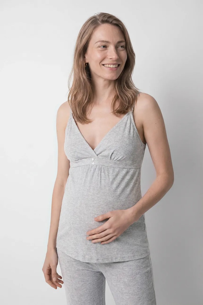 Odzież women'secret piżama dwuczęściowa damska z wiskozą 4464358 szary