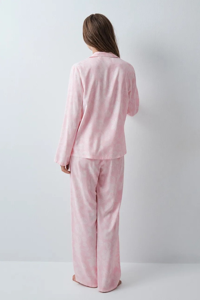 women'secret piżama dwuczęściowa damska z wiskozy 3594728 różowy AW26