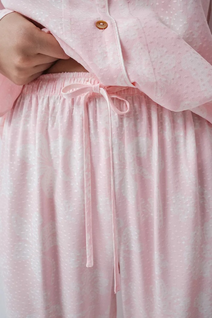 women'secret piżama dwuczęściowa damska z wiskozy 3594728 różowy