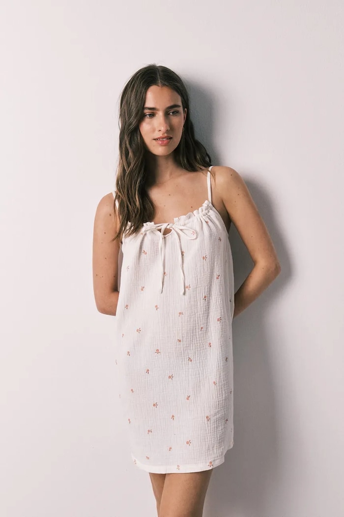 Odzież women'secret koszula nocna damska bawełniana 4364643 beżowy