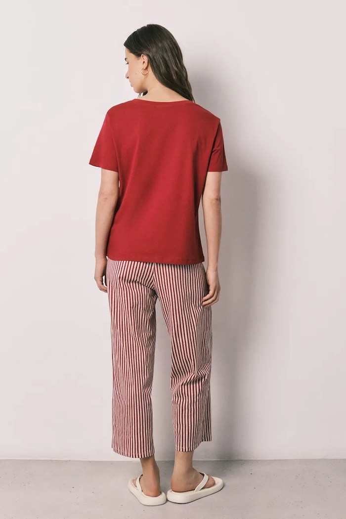 women'secret piżama dwuczęściowa damska bawełniana 3134027 czerwony AW26