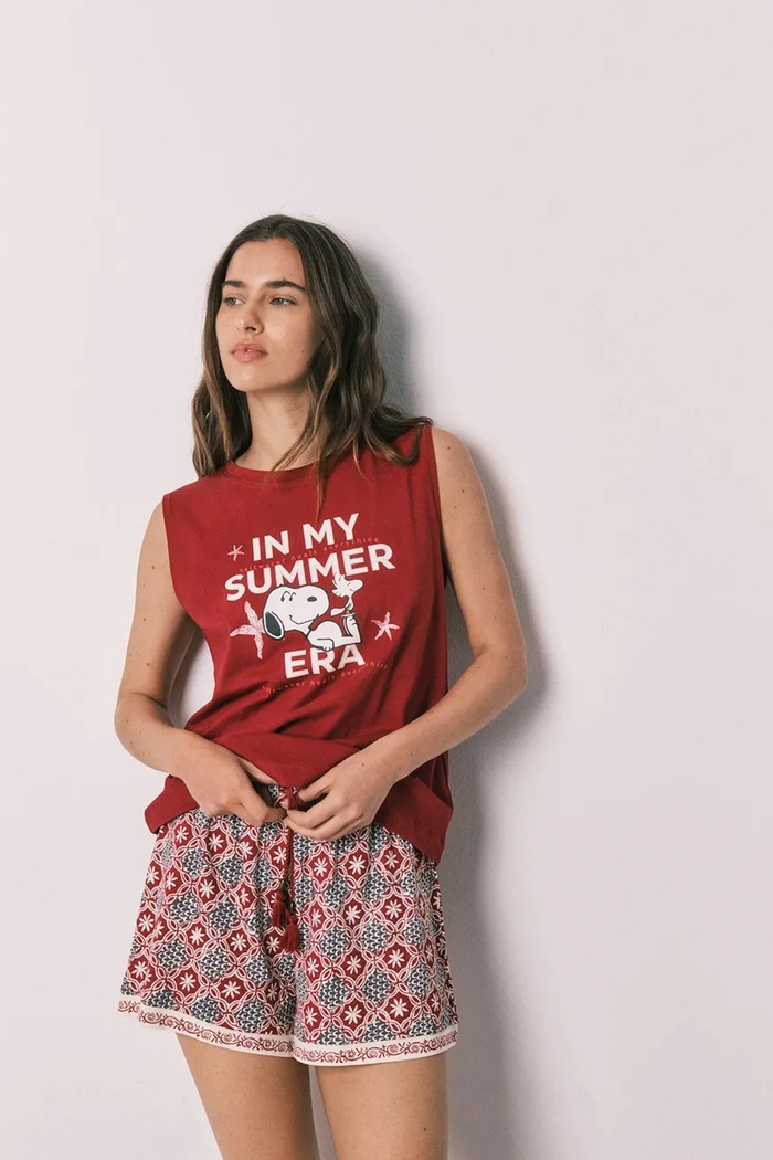 women'secret piżama damska bawełniana czerwony 3134023