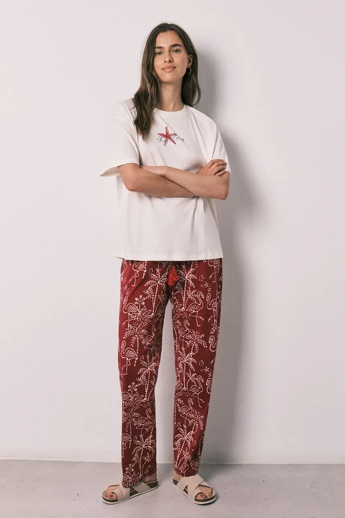 women'secret piżama damska bawełniana 3134032 beżowy AW26