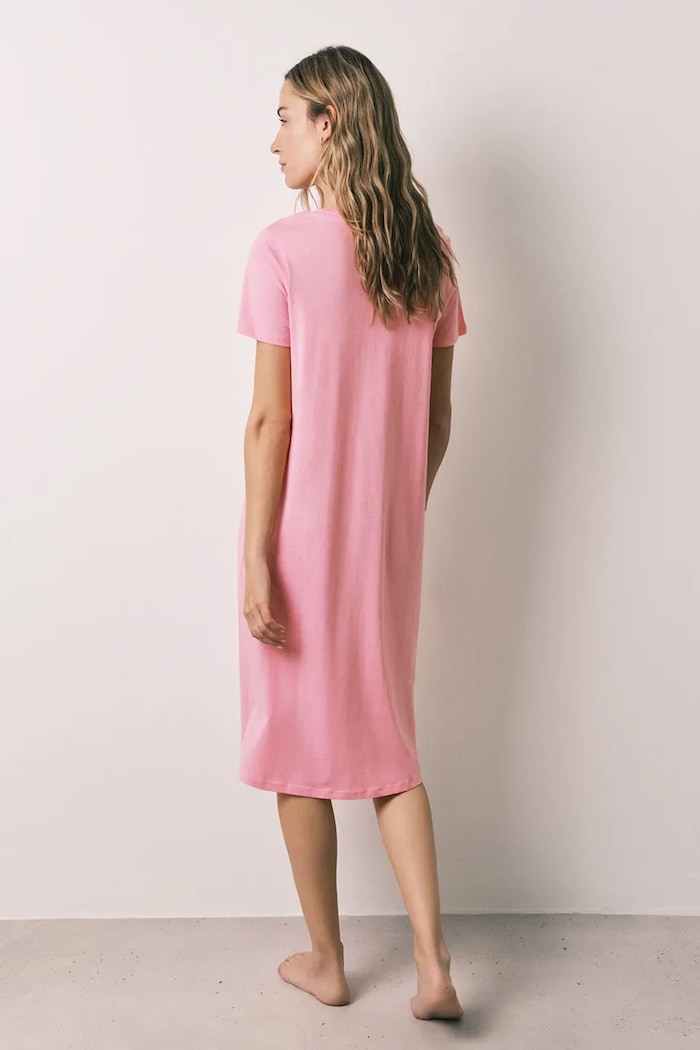 women'secret koszula nocna damska bawełniana 4444823 różowy AW26