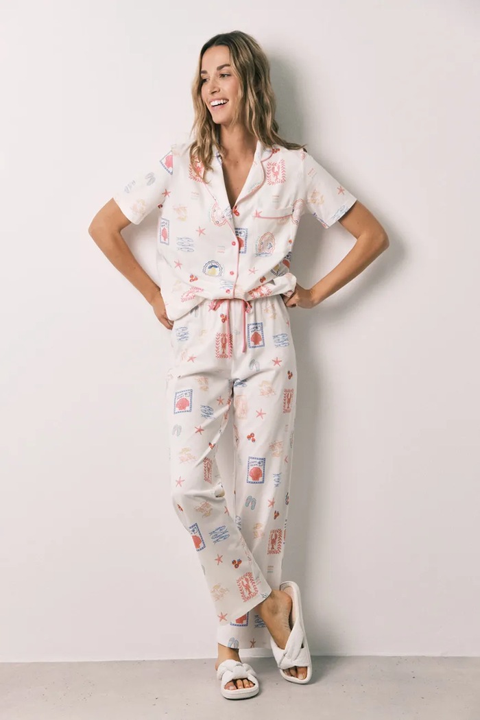 Odzież women'secret piżama damska bawełniana 3134043 biały