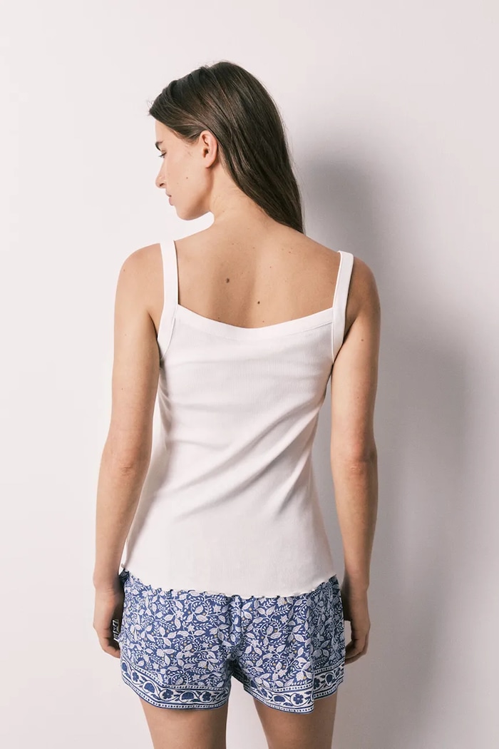 women'secret piżama dwuczęściowa damska bawełniana 3594709 niebieski AW26