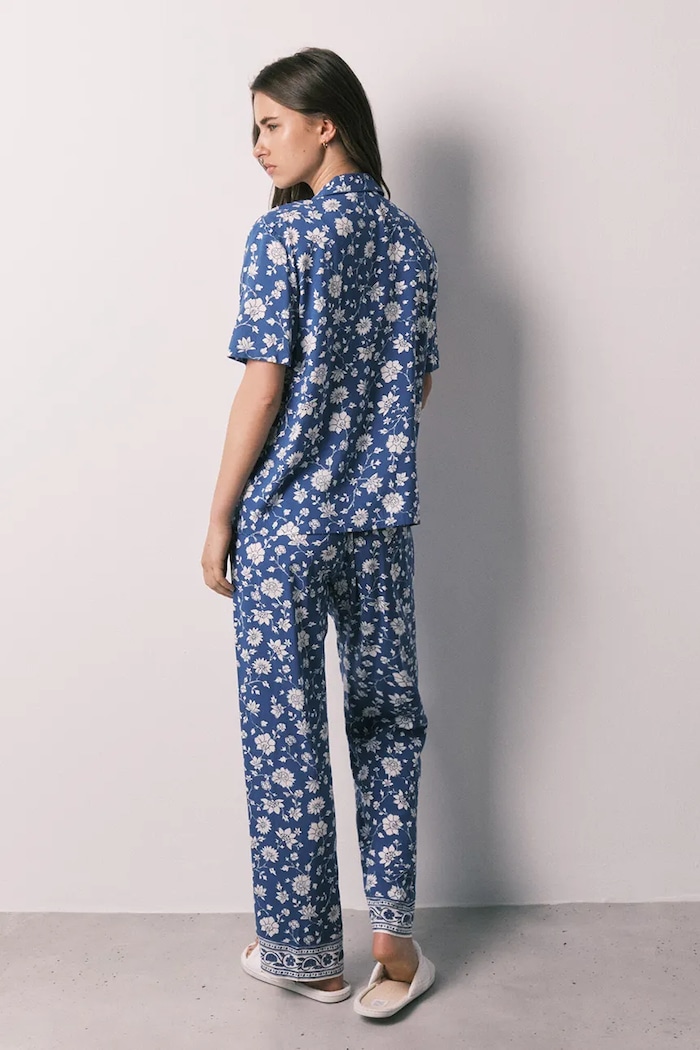 women'secret piżama dwuczęściowa damska z wiskozy 3594738 niebieski AW26