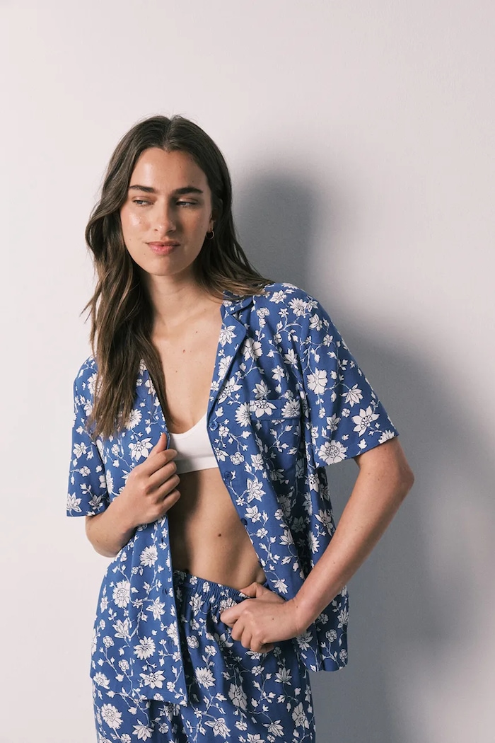 Odzież women'secret piżama dwuczęściowa damska z wiskozy 3594738 niebieski