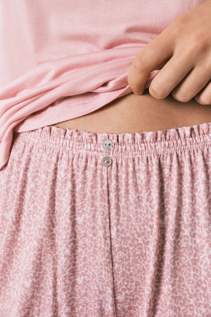 women'secret piżama dwuczęściowa damska z wiskozą 3594736 różowy
